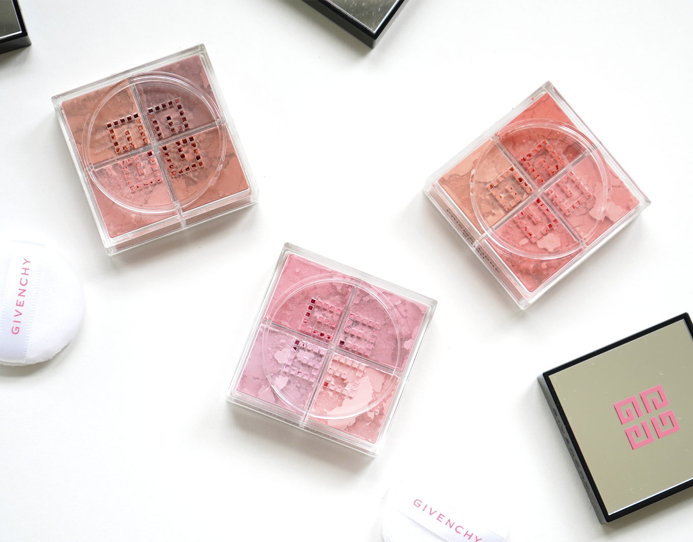 Givenchy Prisme Libre blushes 3 shades Taffetas Rose Voile Corail Organza Sienne