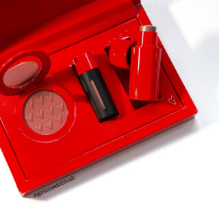 Westman Atelier Les Etoiles holiday 2023 set with powder blush, lip gloss, and highlighter stick